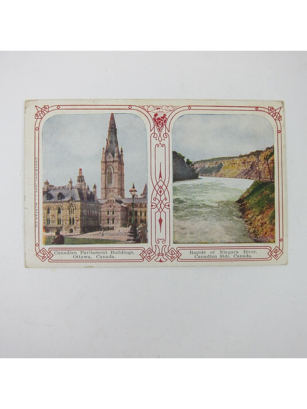 Postcard Canada Parliament Buildings Ottawa & Niagara River Rapids Antique